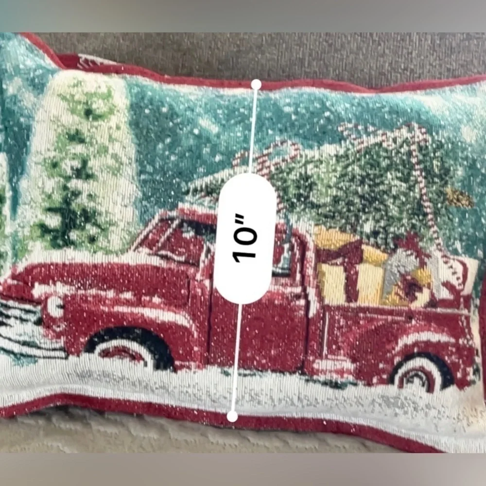 CHRISTMAS Truck accent pillows 2